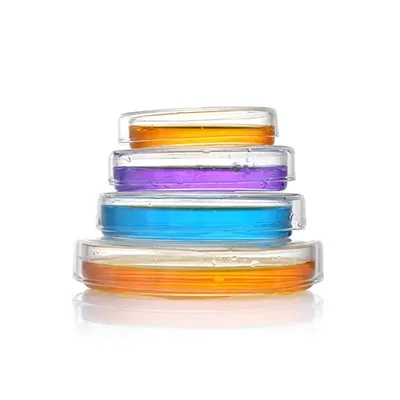 Lab Glass จานเพาะเลี้ยงเซลล์ 60 มม. 90 มม. 100 มม. จานเพาะเลี้ยงเซลล์พร้อมฝาปิด